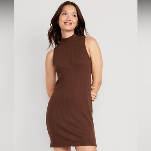 Old Navy Dresses & Skirts - Old Navy Sleeveless Brown Ribbed Dress